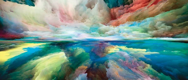 Paisaje Espectral Seeing Never World Series Arreglo Colores Texturas Nubes — Foto de Stock