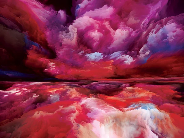 スペクトルの風景 色夢シリーズ 内側の世界 想像力 芸術とデザインの作品のための塗料 テクスチャやグラデーション雲の背景デザイン — ストック写真