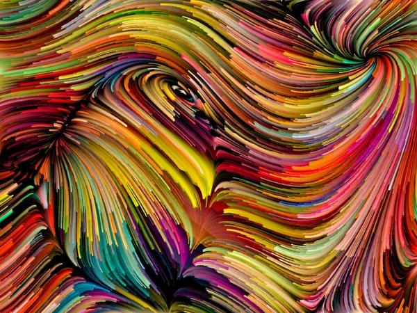 Serie Paint Motion Vibrantes Hebras Color Curvas Sobre Tema Del —  Fotos de Stock