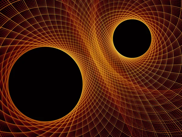 Visualizing Mathematics Series Golden Lines Fractal Universe Intricate Render Virtual — Stock Photo, Image