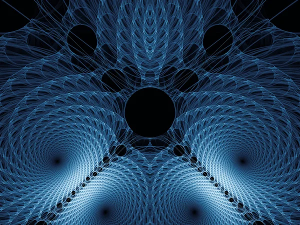 Visualización Series Matemáticas Líneas Azules Del Universo Fractal Rendimiento Intrincado —  Fotos de Stock