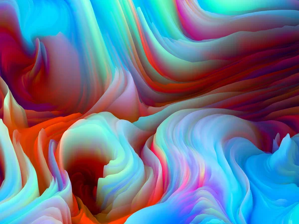 Color Storm Serie Rendering Von Bunten Graten Virtueller Farbe Als — Stockfoto