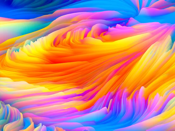 Série Color Storm Illustration Vagues Colorées Mousse Virtuelle Pour Servir — Photo