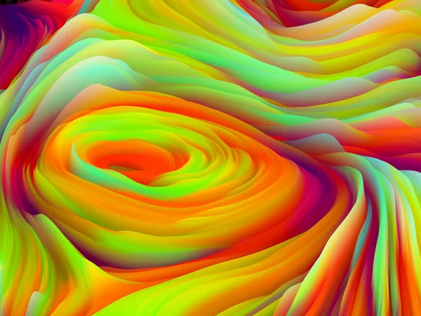 Geometry Chaos Dimensional Wave Series Backdrop Swirling Color Texture Rendering — Stock Photo, Image
