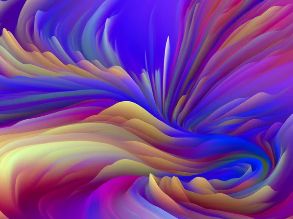Geometry Chaos Dimensional Wave Series Backdrop Swirling Color Texture Rendering — Stock Photo, Image