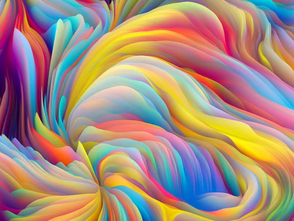 Surface Chaotique Série Vagues Dimensionnelles Abstraction Artistique Texture Couleur Tourbillonnante — Photo