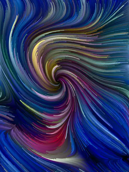 Kleur Swirl Serie Samenstelling Van Kleurrijke Beweging Van Spectrale Vezels — Stockfoto