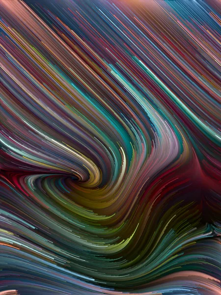 Color Swirl Series Creative Arrangement Colorful Motion Spectral Fibers Subject — Stock Photo, Image