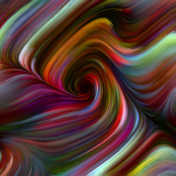 Color Swirl Serie Anordnung Bunter Bewegung Von Spektralfasern Zum Thema — Stockfoto