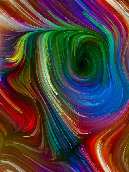 Color Swirl Serie Anordnung Bunter Bewegung Von Spektralfasern Zum Thema — Stockfoto