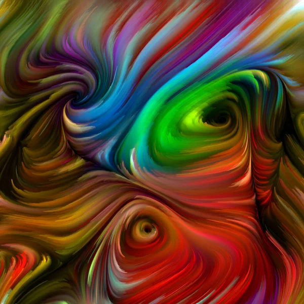 Color Swirl Serien Samspel Mellan Färgglada Rörelser Spektrala Fibrer För — Stockfoto