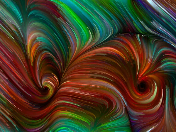 Série Color Swirl Abstraction Artistique Composée Mouvement Coloré Fibres Spectrales — Photo