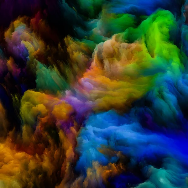 Série Color Swirl Arranjo Movimento Colorido Tinta Líquida Sobre Tela — Fotografia de Stock