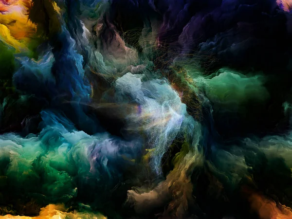 Color Lives Series Interplay Colorful Motion Fractal Paint Canvas Related — Stock Photo, Image