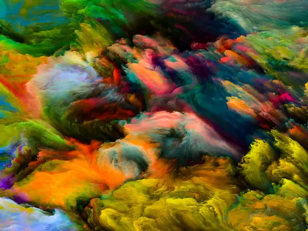 Kleur Swirl Serie Samenstelling Van Kleurrijke Beweging Van Vloeibare Verf — Stockfoto