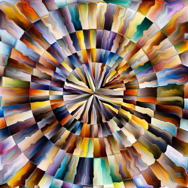 Radiant Circle Series Bright Colorful Radial Design Subject Energy Spirituality — Stock Photo, Image