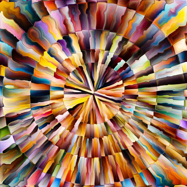 Série Círculo Radiante Design Radial Abstrato Colorido Sobre Energia Espiritualidade — Fotografia de Stock
