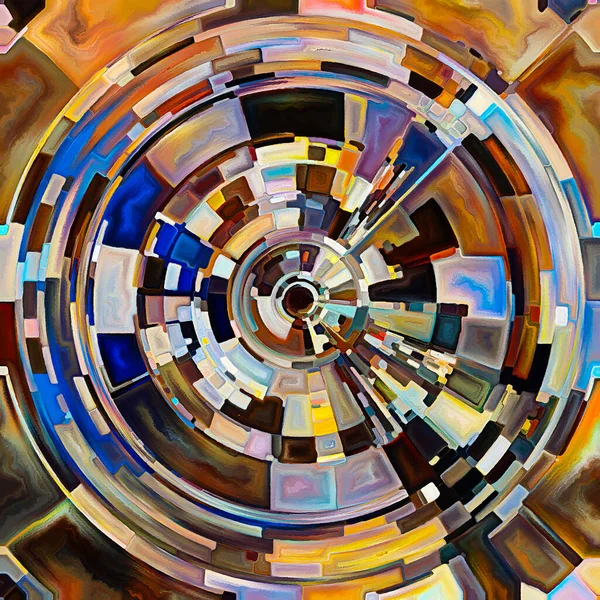 Seria Cercul Rugăciunii Pictura Abstractă Colorată Discului Razelor Arcurilor Culoare — Fotografie, imagine de stoc