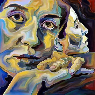 Inner Argument serisi. Ego, insan zihni, mistisizm, psikoloji, iç dünya, yaratıcılık, kendini ifade ve sanat konularındaki kadın yüzleri.