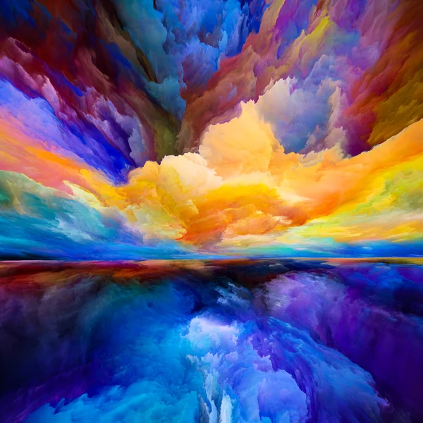 Bunte Landschaft Farbträume Kreative Anordnung Von Farbe Texturen Und Farbwolken — Stockfoto
