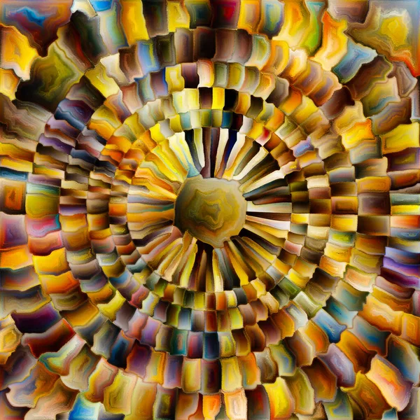 Radiant Circle Series Vibrant Abstract Radial Design Subject Energy Spirituality — Stock Photo, Image