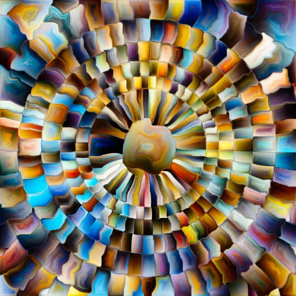 Radiant Circle Series Vibrant Abstract Radial Design Subject Energy Spirituality — Stock Photo, Image