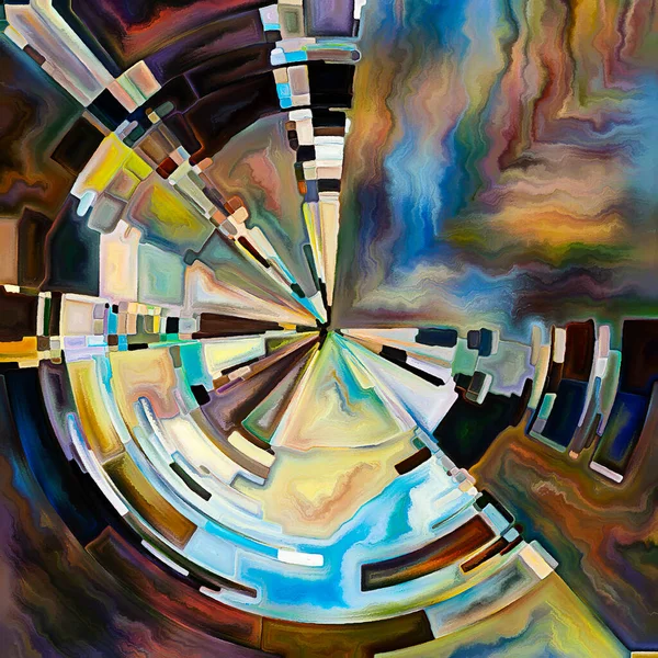 Modlitební Kruh Série Abstraktní Design Disku Paprsků Oblouků Vyzařující Barvy — Stock fotografie