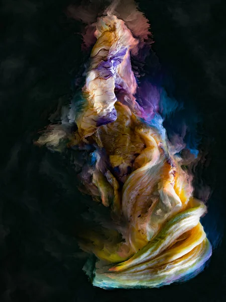 Iris Tao Fraktal Boya Iris Çiçeğinin Doğa Güçleri Yaratıcılık Sanat — Stok fotoğraf