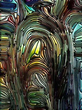 Sıvı Desen serisi. Lekeli cam tasarımının soyut düzenlemesi Doğa, güzellik ve maneviyat projeleri için uygun Art Nouveau 'yu anımsatıyor.