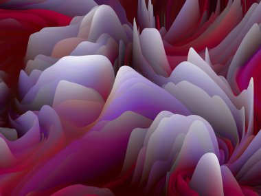 Kaosun Geometrisi. Boyutsal Dalga serisi. Girdap Rengi Dokusundan yapılmış soyut tasarım. Sanat, yaratıcılık ve tasarım ile ilgili 3 boyutlu türbülans oluşturma