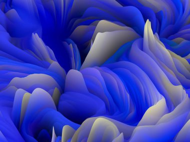 Kaotik Yüzey. Boyutsal Dalga serisi. Girdap Rengi Dokusunun arka plan tasarımı. Sanat, yaratıcılık ve tasarım için üç boyutlu türbülans oluşturma