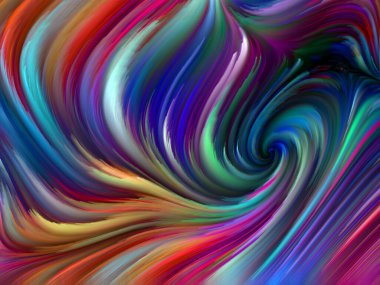 Renkli girdap serisi. Yaşam, yaratıcılık ve sanat konuları için spektral liflerin renkli hareketlerinin yaratıcı düzenlenmesi