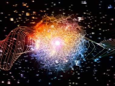 Soyut geometri yapısının etkileşimi ve bilgisayar, sanal gerçeklik ve eğitim konularındaki rakamlar.