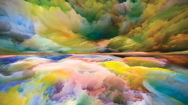 Sonu Olmayan Renkler Zihin Serisinin Peyzajları Parlak Boya Hareket Eğimleri — Stok fotoğraf