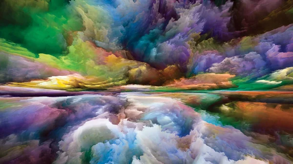 Rainbow Land Paisagens Série Mente Fundo Pintura Brilhante Gradientes Movimento — Fotografia de Stock