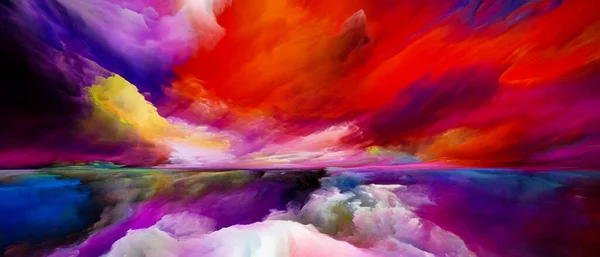 Clouds Afterlife Escape Reality Series Backdrop Surreal Sunset Sunrise Colors — Stock Photo, Image