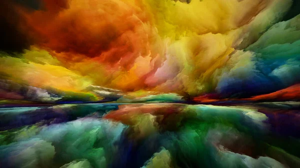 Tierra Interior Seeing Never World Series Arreglo Colores Texturas Nubes — Foto de Stock