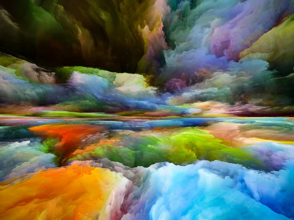 Paisaje Degradado Serie Sueños Color Interacción Pintura Texturas Nubes Degradadas —  Fotos de Stock