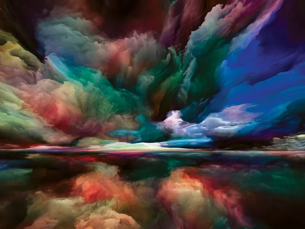 Inner Land Seeing Never World Serie Grafische Komposition Von Farben — Stockfoto
