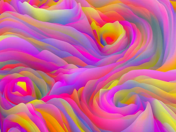 Chaotický Povrch Série Dimensional Wave Návrh Pozadí Víření Barevné Textury — Stock fotografie
