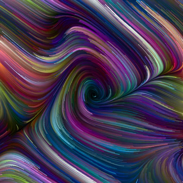 Color Swirl Serie Optisch Attraktiver Hintergrund Aus Bunten Spektralfaserbewegungen Passend — Stockfoto