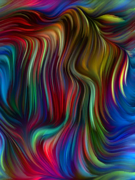 Série Color Swirl Composição Movimento Colorido Fibras Espectrais Para Obras — Fotografia de Stock