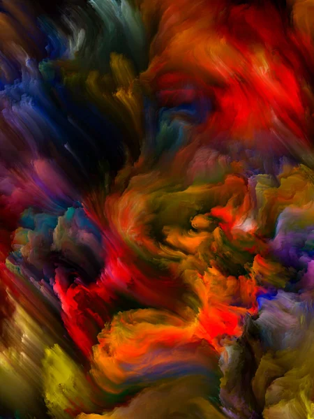 Série Color Swirl Conception Abstraite Faite Mouvement Coloré Peinture Liquide — Photo