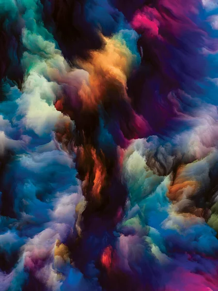 Серия Color Swirl Организация Красочного Движения Жидкой Краски Холсте Подходящем — стоковое фото