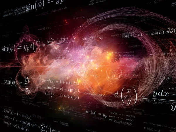 Ilustración Fórmulas Matemáticas Elementos Abstractos Luces Sobre Temas Ciencia Educación — Foto de Stock