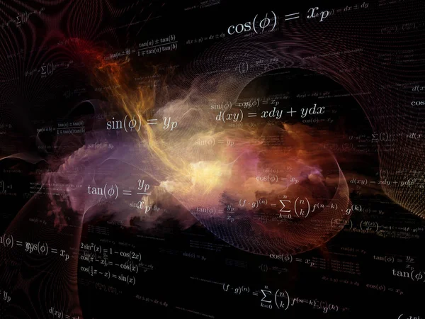 Ілюстрація Математичних Формул Абстрактних Елементів Світла Тему Науки Освіти Сучасних — стокове фото