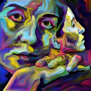 Inner Argument serisi. Ego, insan zihni, mistisizm, psikoloji, iç dünya, yaratıcılık, kendini ifade ve sanat konularındaki kadın yüzleri.