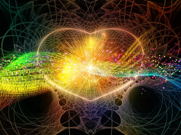Молекулярный Космический Ряд Иллюстрация Фрактальных Сетей Молекулярных Структур Светильников Тему — стоковое фото