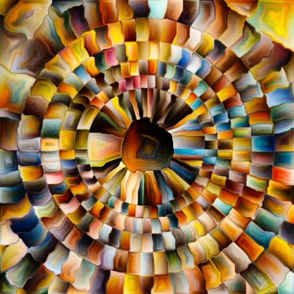 Radiant Circle Series Colorful Abstract Radial Design Subject Energy Spirituality — Stock Photo, Image