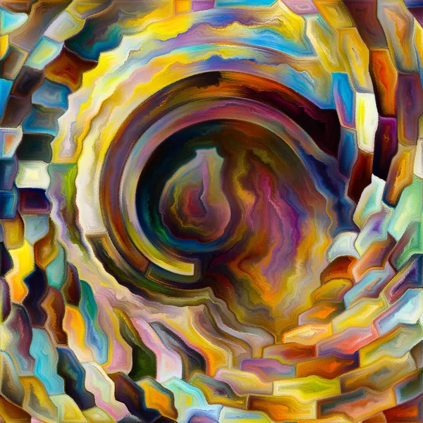 Radiant Circle Series Vibrant Abstract Radial Design Subject Energy Spirituality — Stock Photo, Image